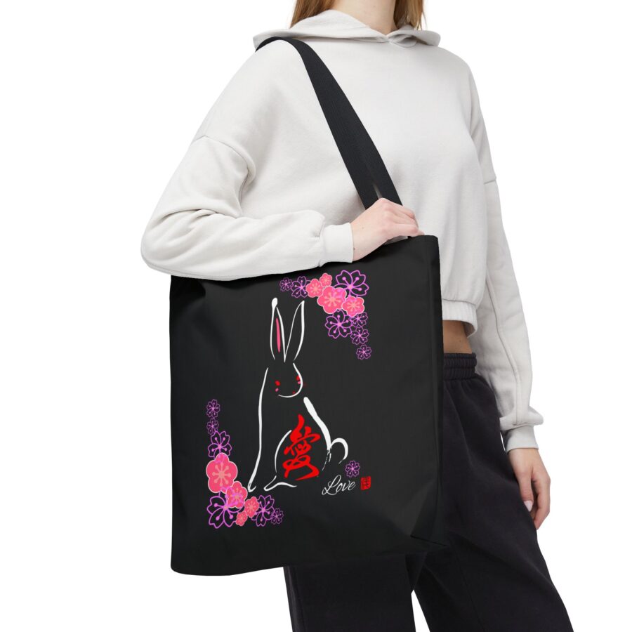 Love(愛) Rabbit(Usagi) Tote Bag ( 3 sizes) - Image 3