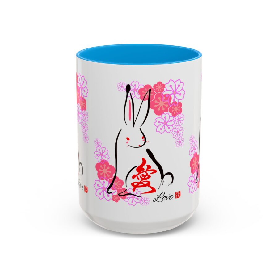 Rabbit Love (Usagi Love) Ceramic Mug - 15oz - Image 2