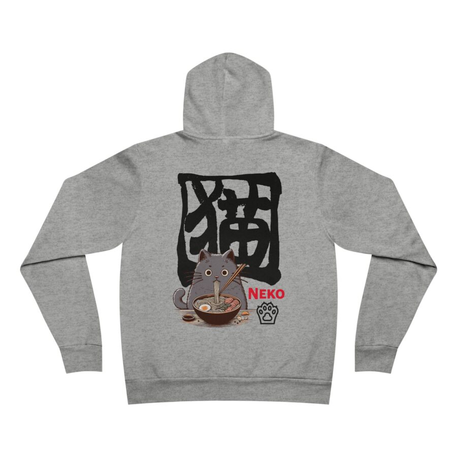 Cat loves Ramen-Hoodie  (image front & back)