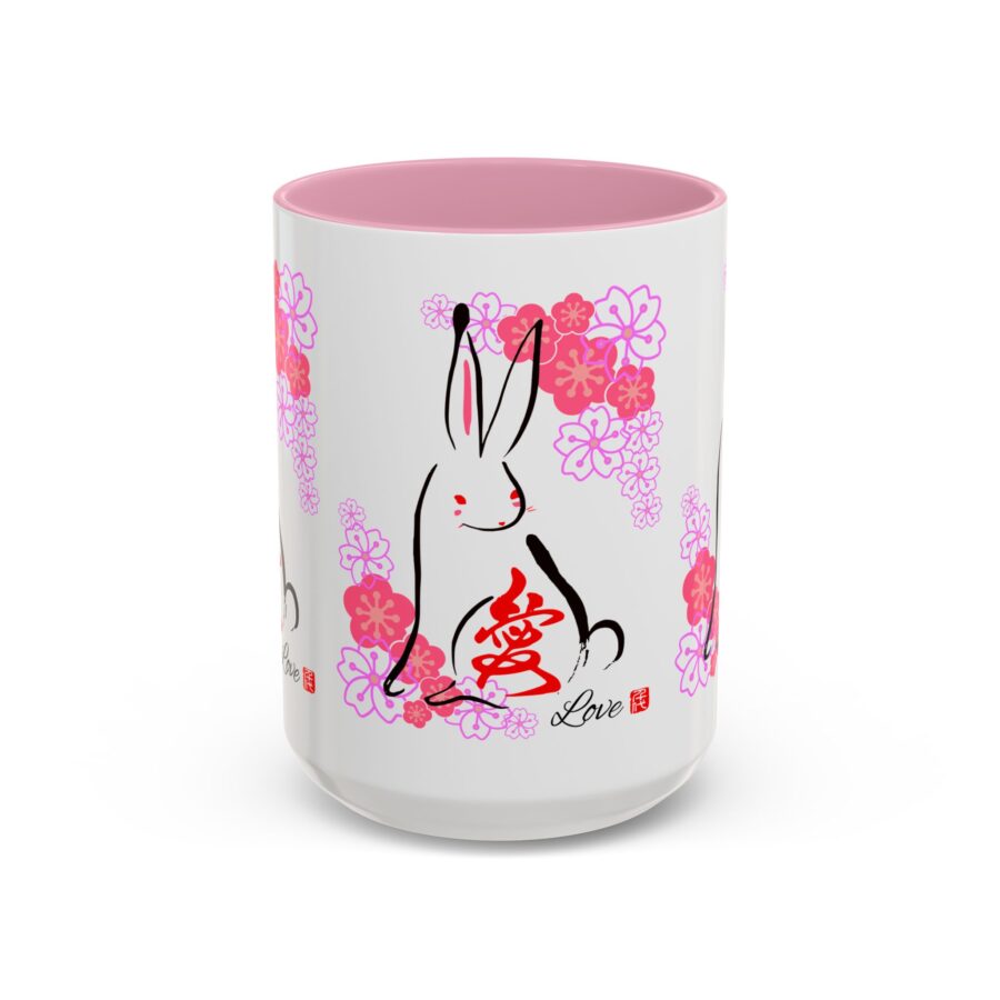 Rabbit Love (Usagi Love) Ceramic Mug - 15oz - Image 6