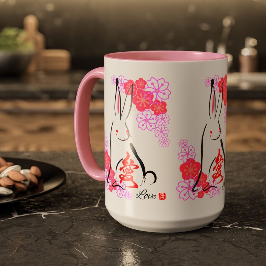 Rabbit Love (Usagi Love) Ceramic Mug - 15oz - Image 10