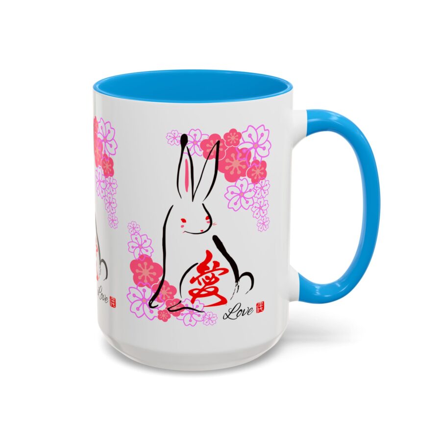 Rabbit Love (Usagi Love) Ceramic Mug - 15oz - Image 3